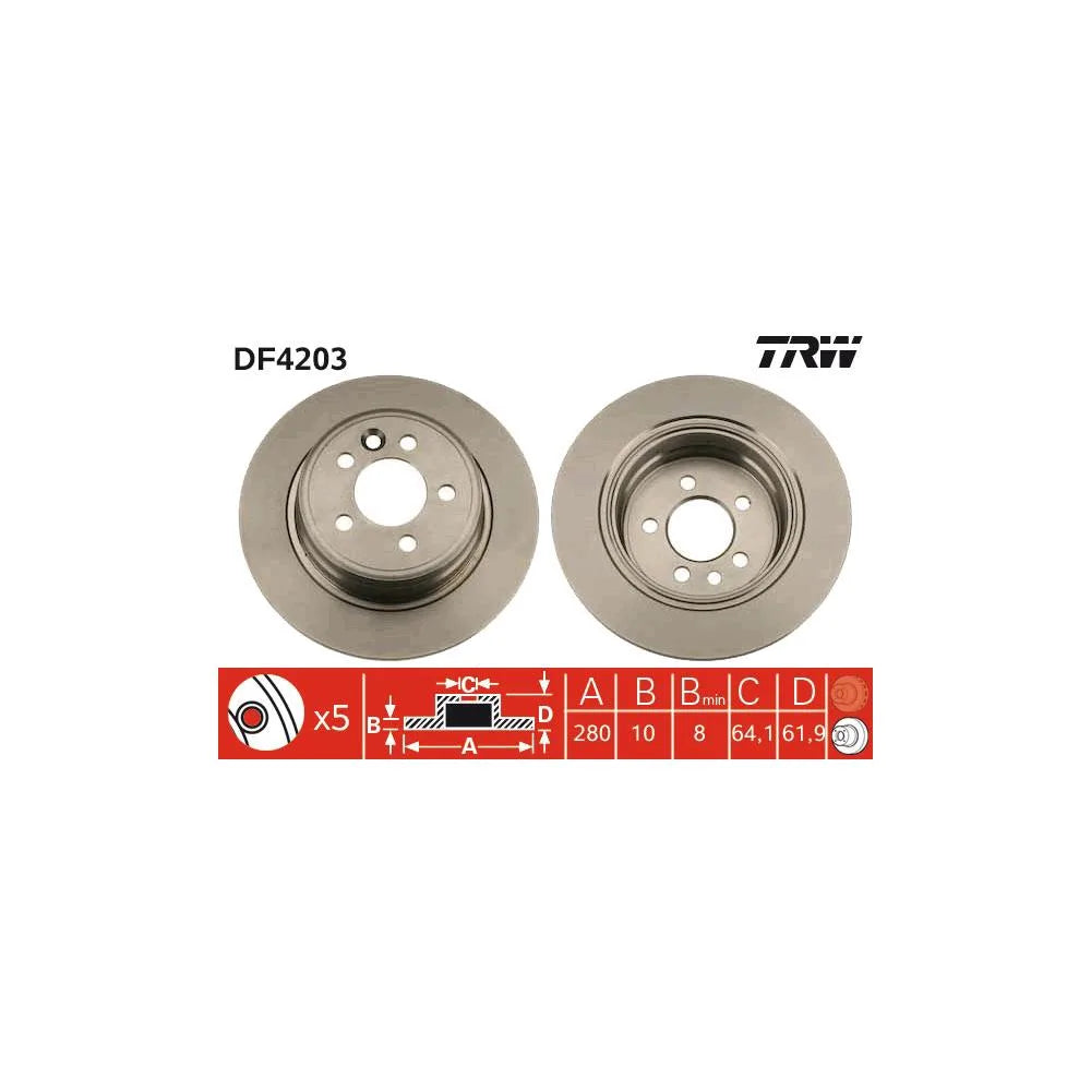 Disc Frana TRW pentru MG Zt/Zt T, Rover 75 - DF4203
