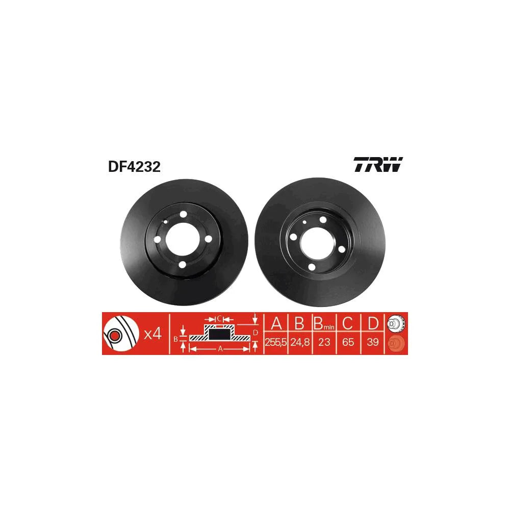 Discuri Frana TRW pentru Volkswagen Lupo/Polo - DF4232
