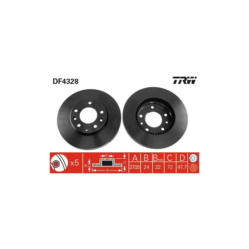 Disc Frana TRW pentru Mazda 323 F/6/626/Premacy - DF4328