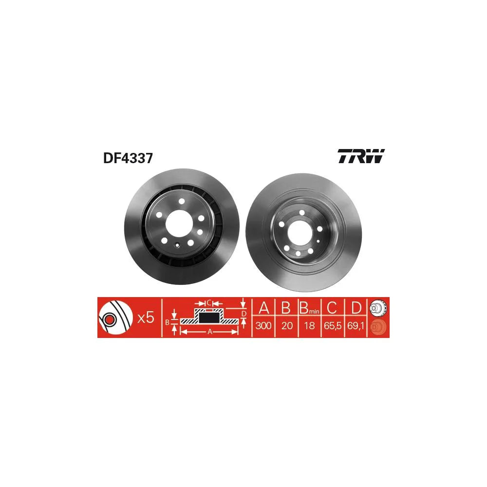 Disc Frana TRW pentru Saab 9 5 - DF4337