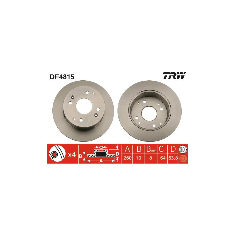 Disc Frana TRW pentru Honda Accord - DF4815