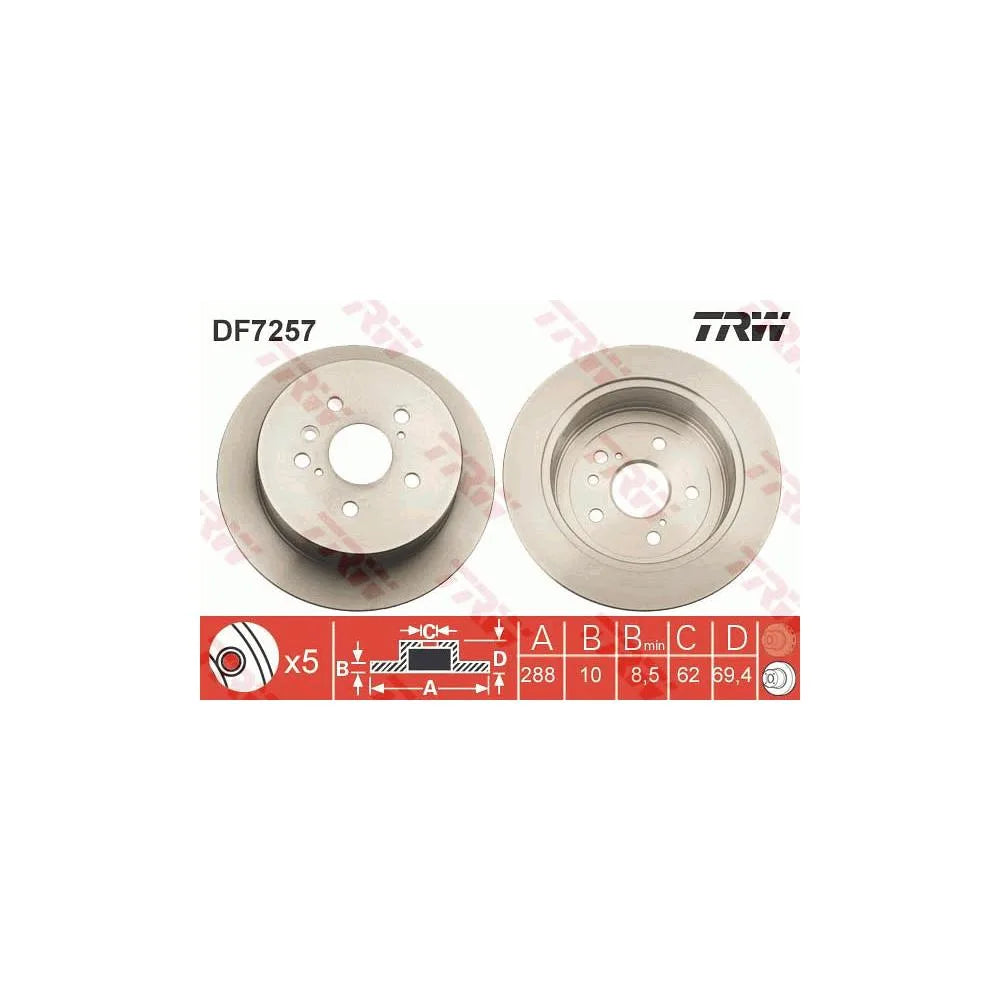 Disc Frana TRW pentru Lexus Rx - DF7257