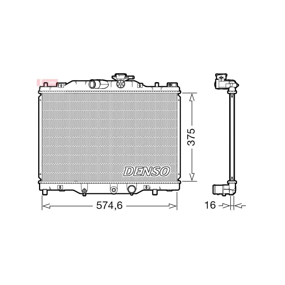 Radiator Apa Denso - DRM44043