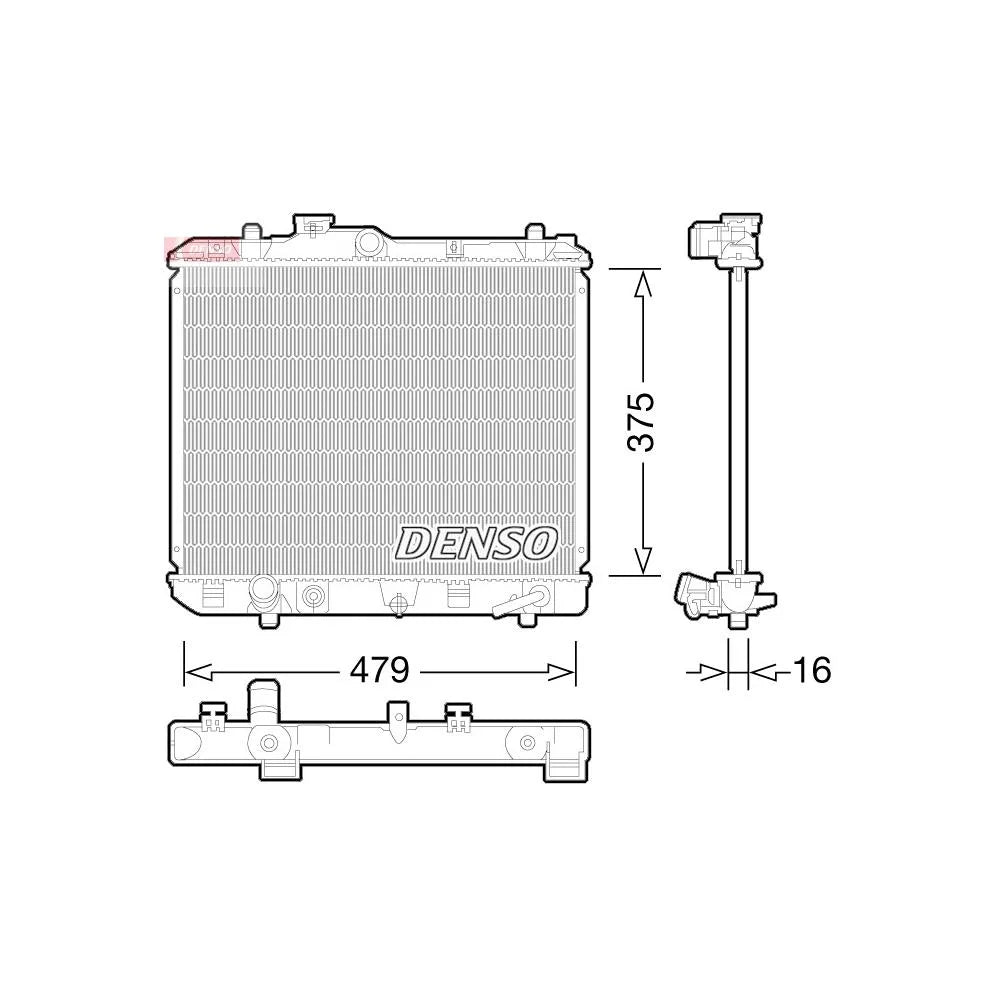 Radiator Apa Denso pentru Suzuki Splash - DRM47028