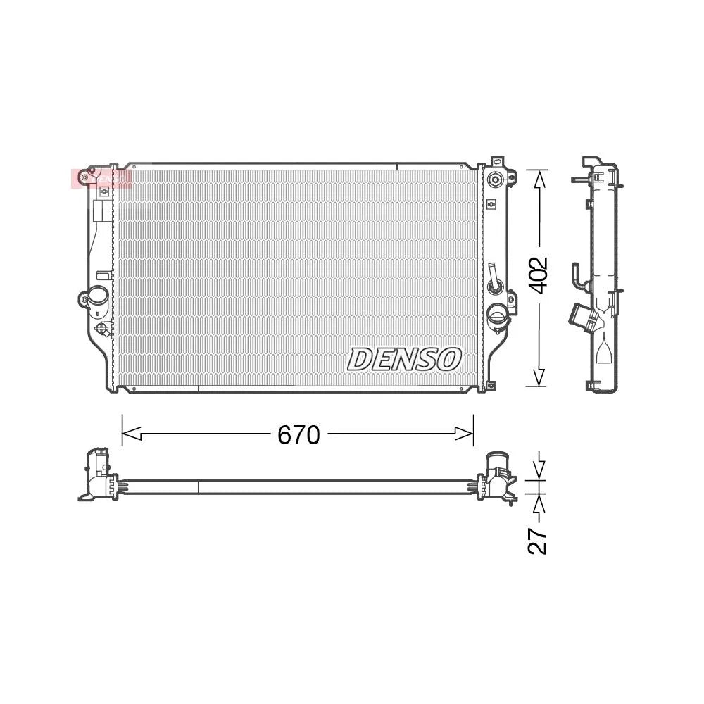 Radiator Apa Denso pentru Toyota Rav 4 - DRM50092
