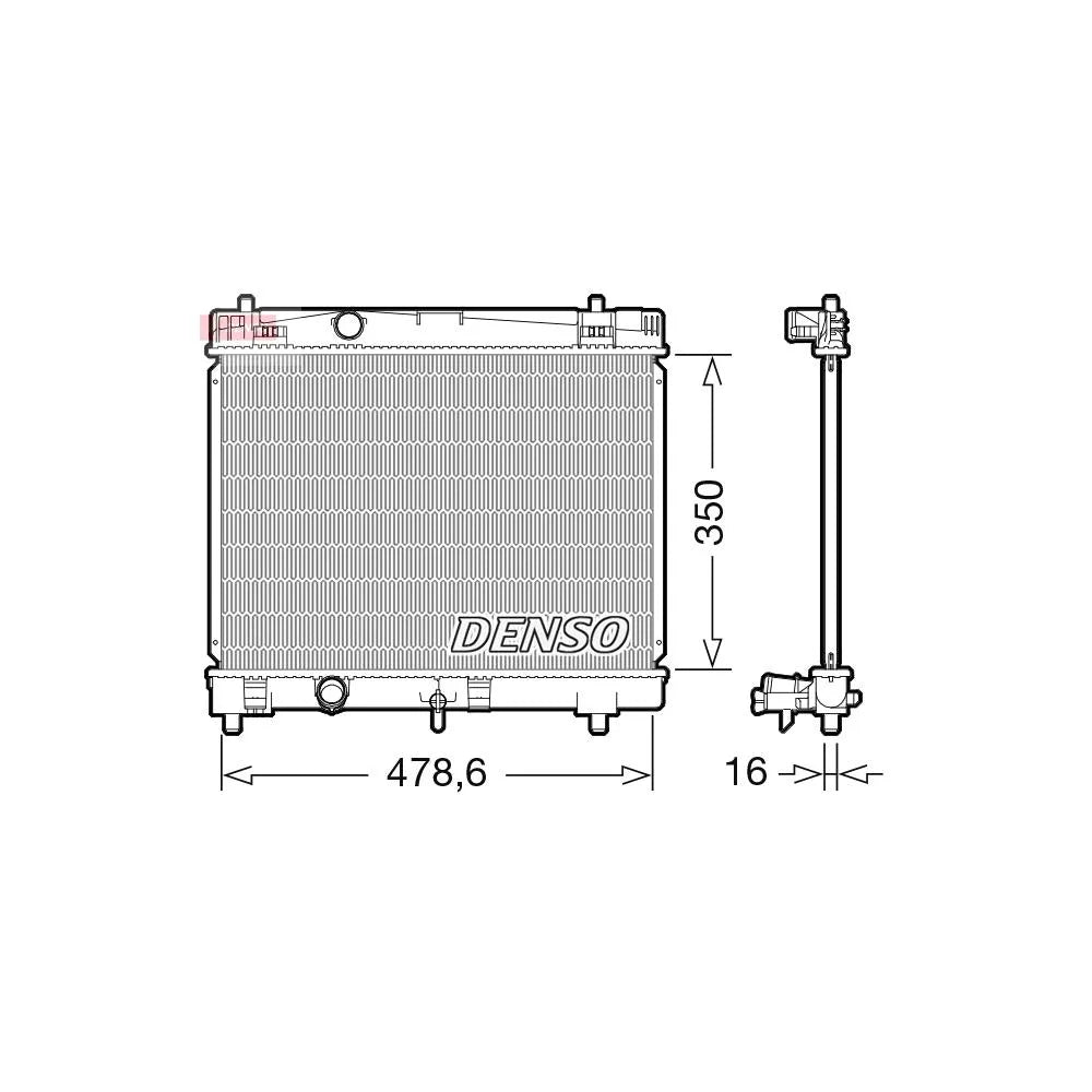 Radiator Apa Denso pentru Daihatsu Charade, Toyota Yaris - DRM50103