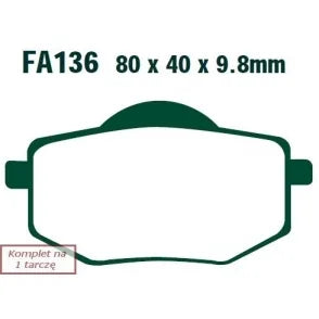 Placute Frana Moto Yamaha Xv 535 Virago (88-94) EBC - EBCFA136