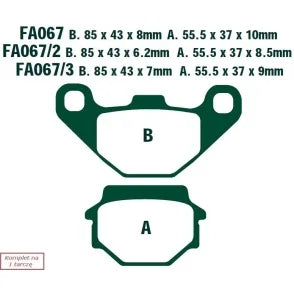 Placute Frana Moto Kymco Visa R 50 (11-12) EBC - EBCSFA067HH