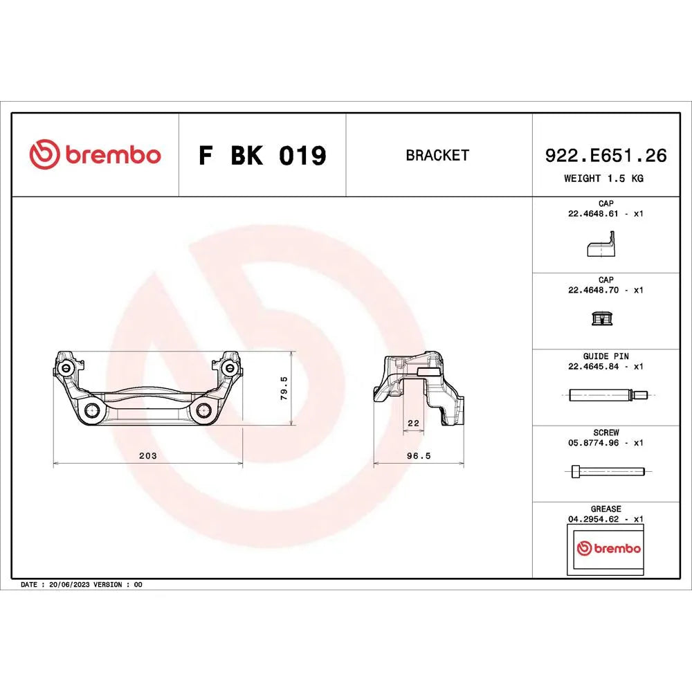 Suport Etrier Brembo - F BK 019