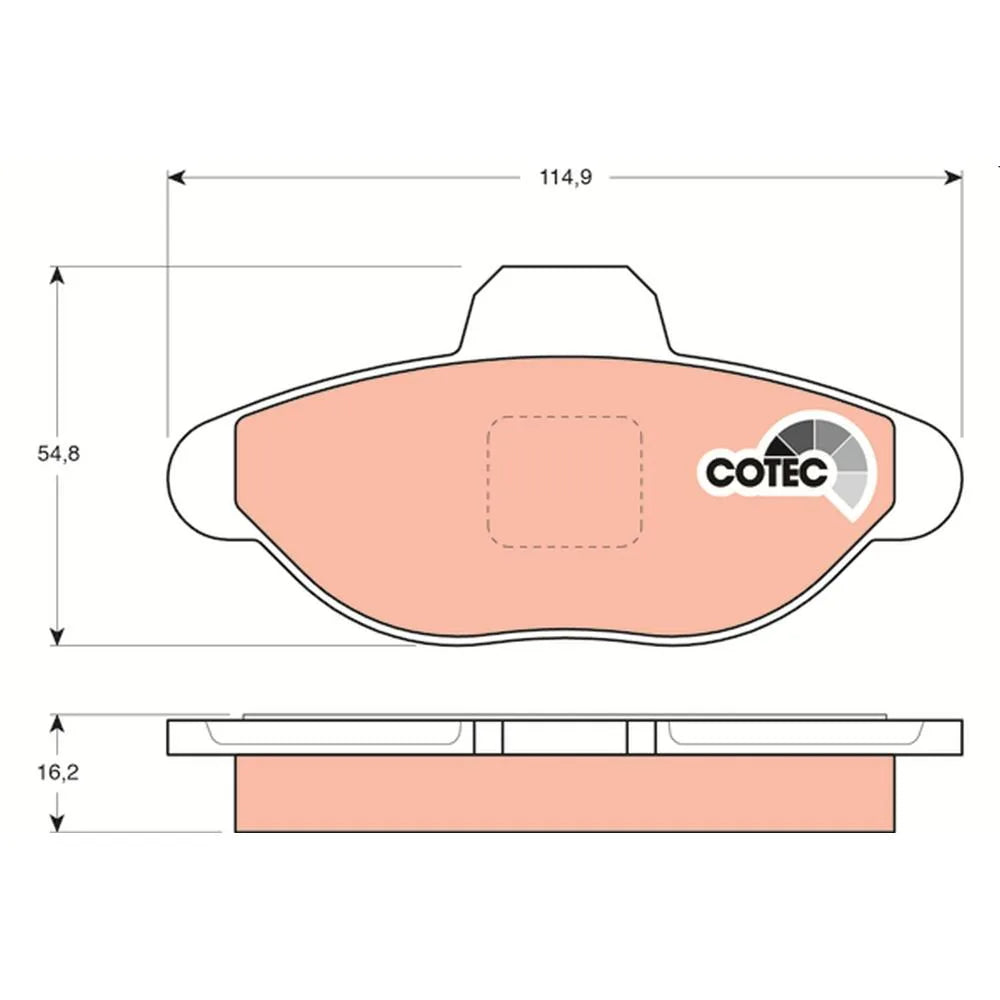 Set Placute Frana, Frana Disc TRW pentru Fiat Cinquecento - GDB1099