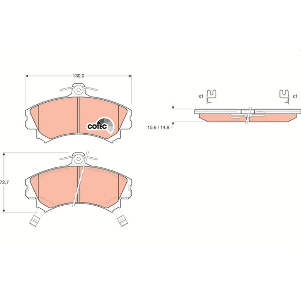 Set Placute Frana, Frana Disc TRW - GDB1198