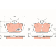 Set Placute Frana, Frana Disc TRW - GDB1314