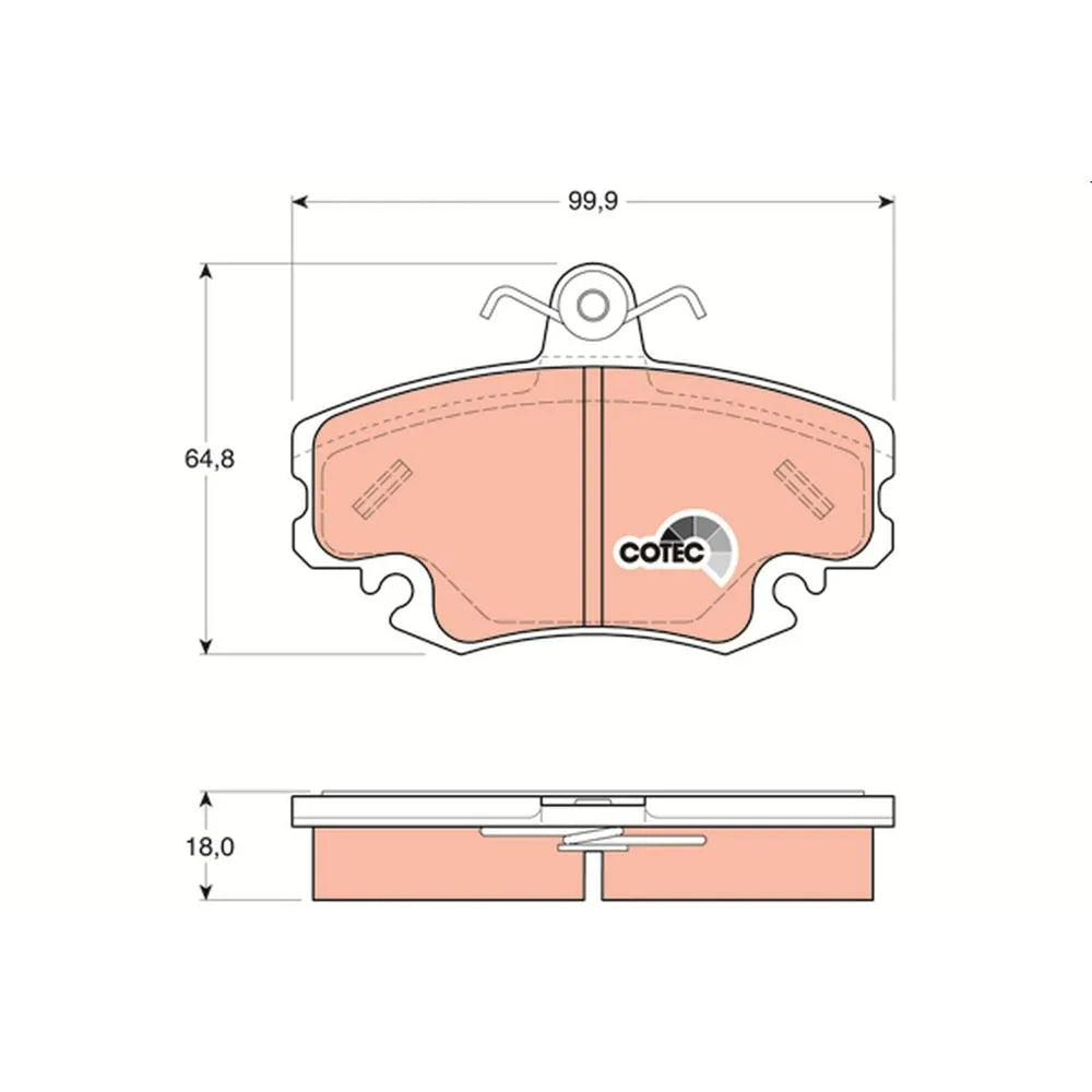 Set Placute Frana, Frana Disc TRW pentru Dacia Logan/Sandero, Renault 19/Clio - GDB1332