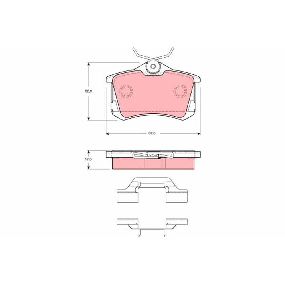 Set Placute Frana, Frana Disc TRW - GDB1416