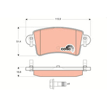 Set Placute Frana, Frana Disc TRW - GDB1470