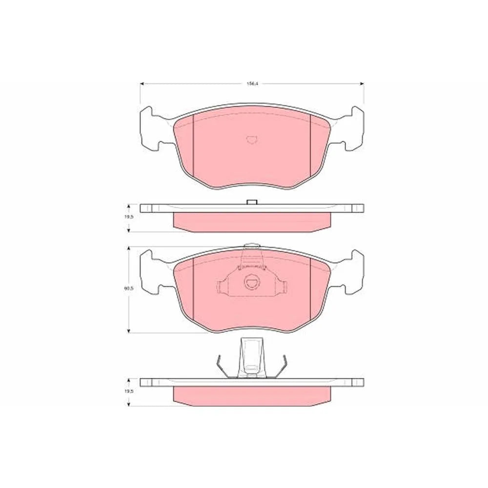 Set Placute Frana, Frana Disc TRW pentru Ac Ace/Aceca/Cobra, Ford Escort/Mondeo/Scorpio - GDB1618