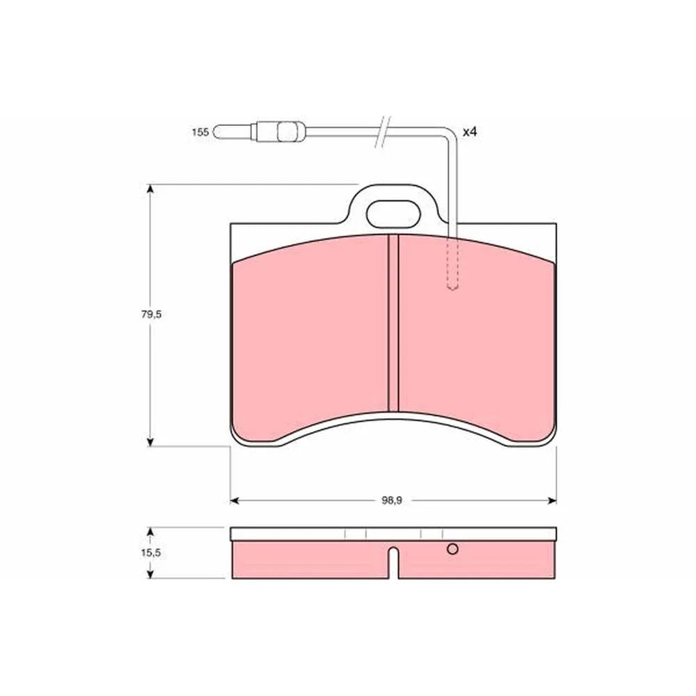 Placute Frana TRW - GDB165