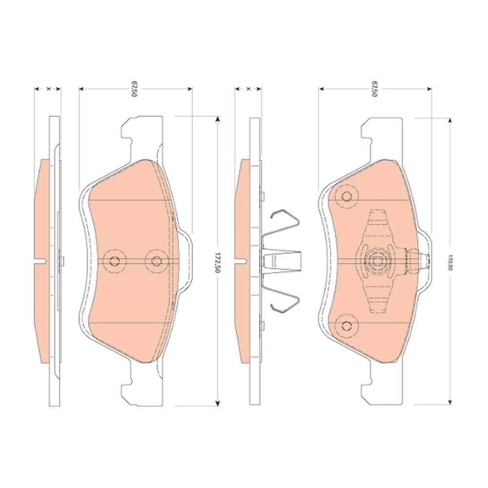 Set Placute Frana, Frana Disc TRW pentru Ford Maverick, Mazda Tribute - GDB1752