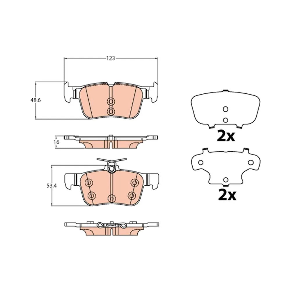 Set Placute Frana, Frana Disc TRW - GDB2133