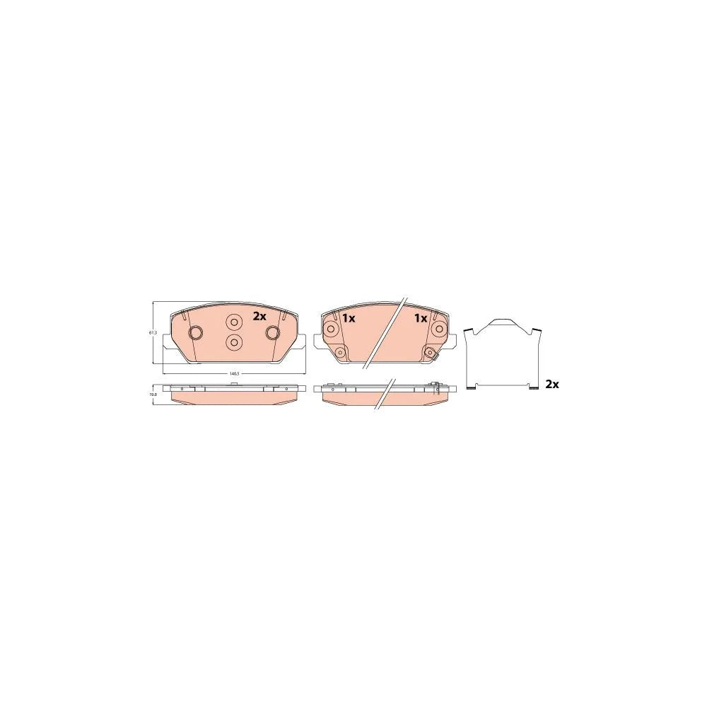 Set Placute Frana, Frana Disc TRW pentru Kia Optima/Optima Sportswagon - GDB2251