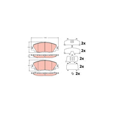 Placute Frana Toyota Corolla/Yaris 1,2-1,8 16- TRW pentru Toyota Corolla/Prius/Prius Phv/Yaris - GDB2394