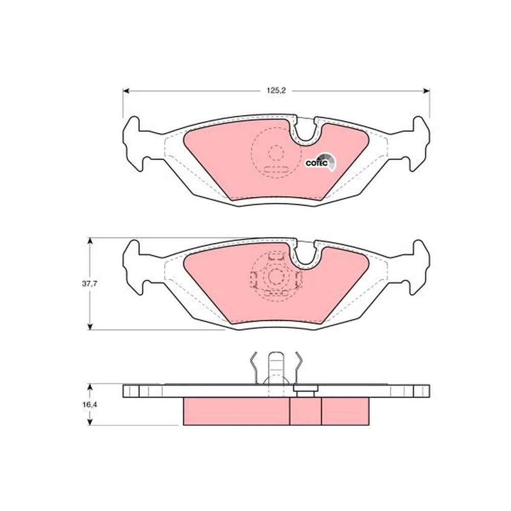 Set Placute Frana, Frana Disc TRW pentru Alpina B6, BMW 3/5/6/Z1 - GDB299