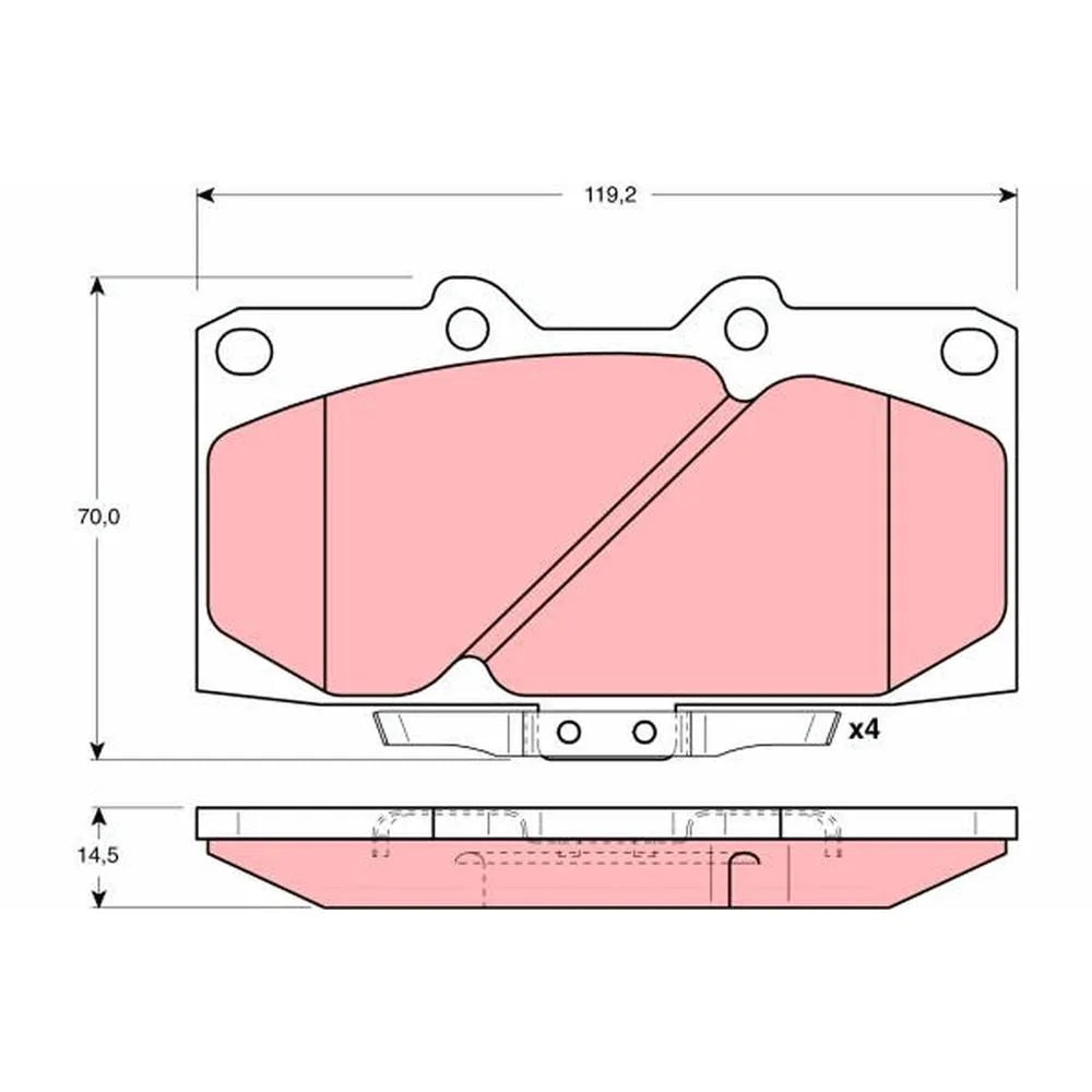 Set Placute Frana, Frana Disc TRW pentru Nissan 200Sx Cupe - GDB3131