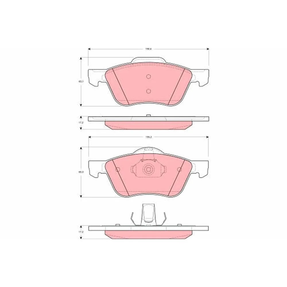 Set Placute Frana, Frana Disc TRW pentru Nissan Primera/Primera Traveller - GDB3272