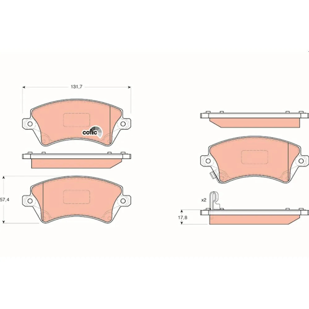 Set Placute Frana, Frana Disc TRW - GDB3288