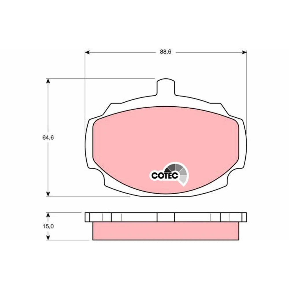 Placute Frana TRW pentru MG Mgb/Mgb Gt - GDB331