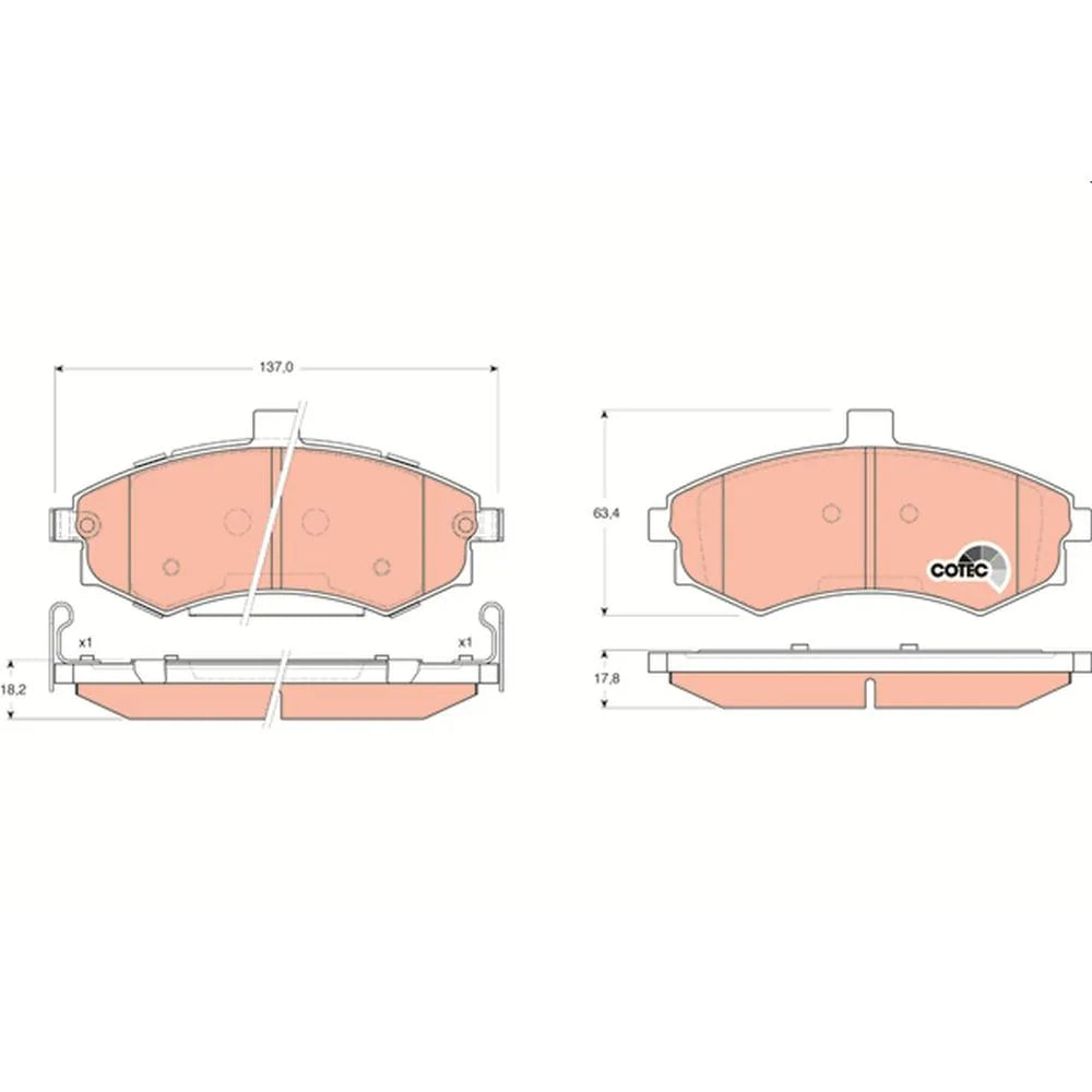 Set Placute Frana, Frana Disc TRW - GDB3378