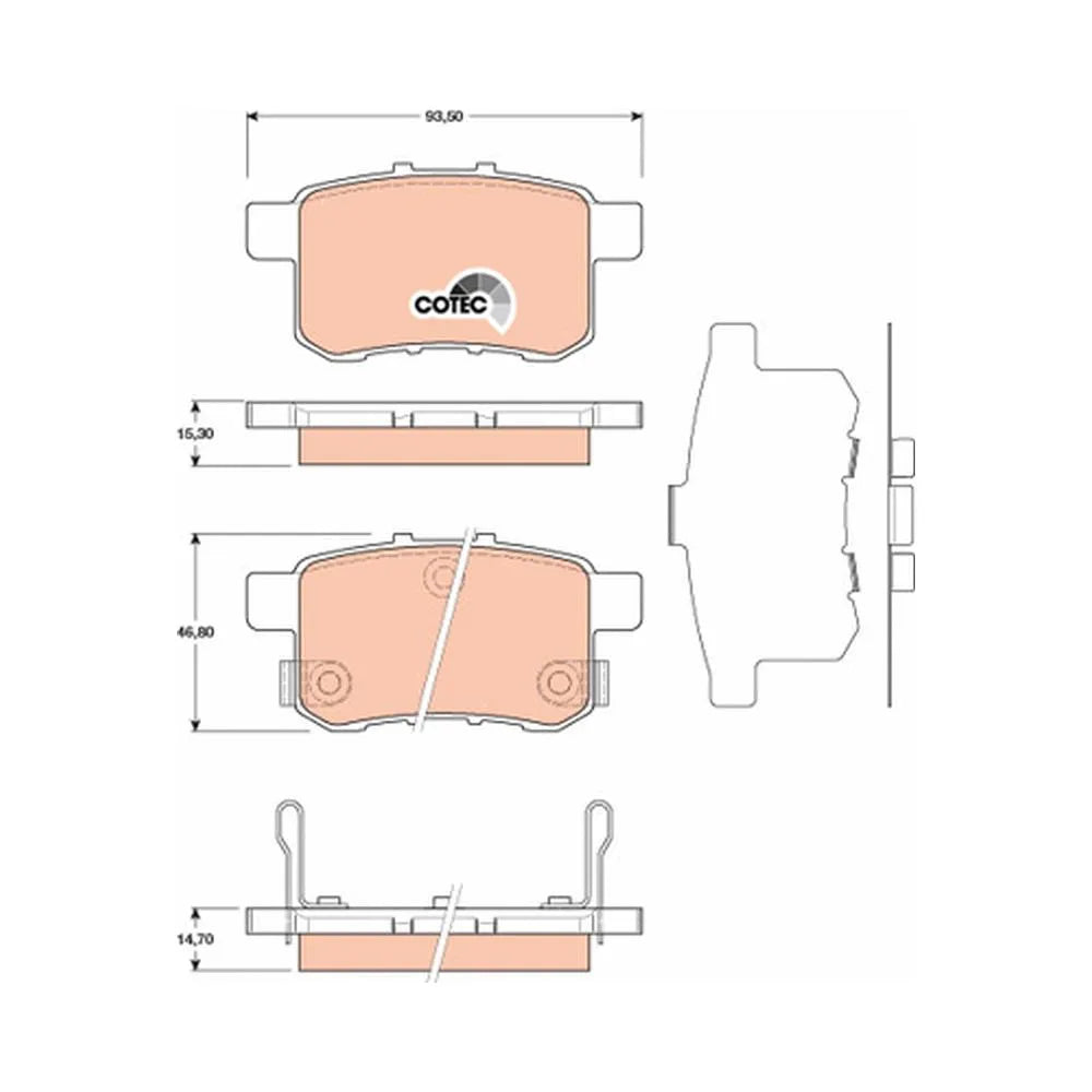 Set Placute Frana, Frana Disc TRW pentru Honda Accord - GDB3482