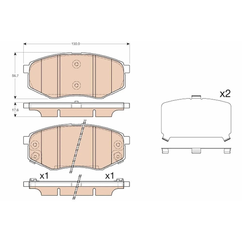 Set Placute Frana, Frana Disc TRW - GDB3553