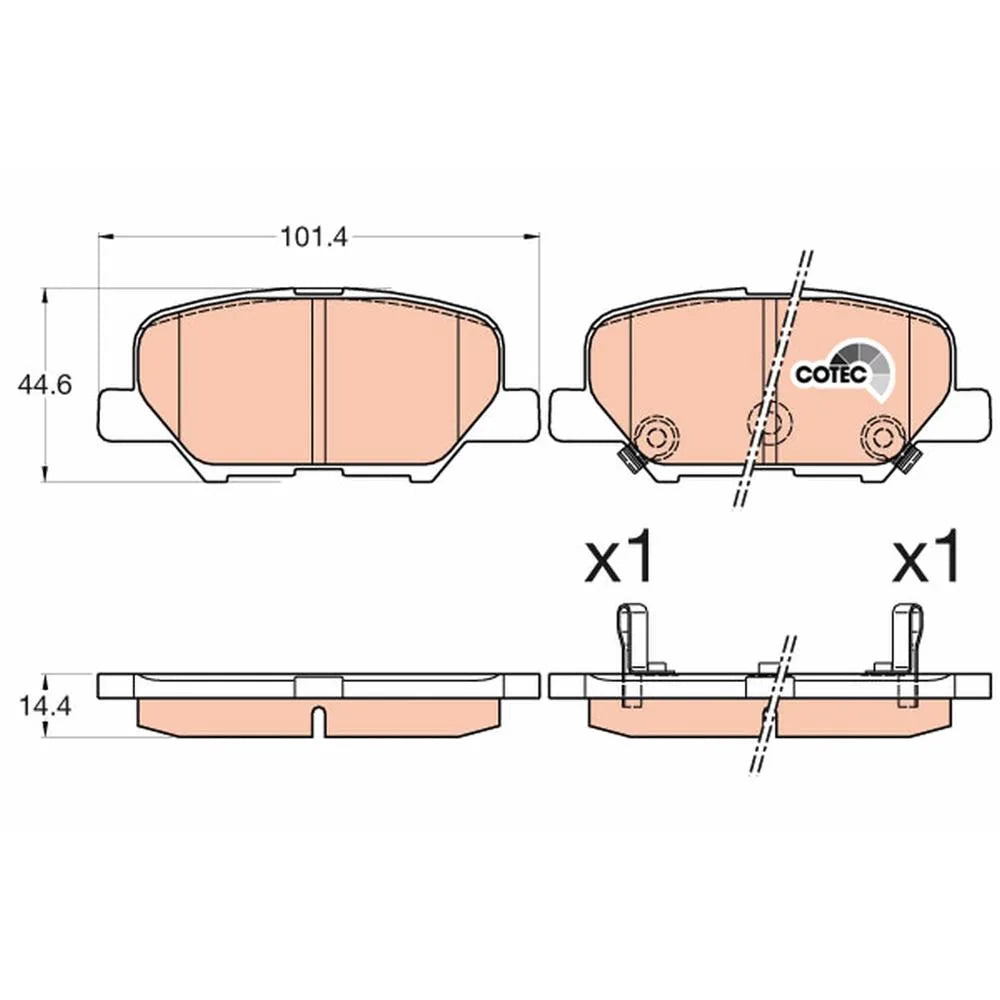 Set Placute Frana, Frana Disc TRW - GDB3583