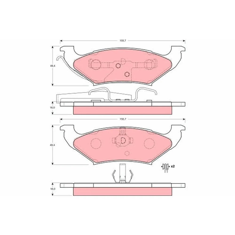 Set Placute Frana, Frana Disc TRW - GDB4045