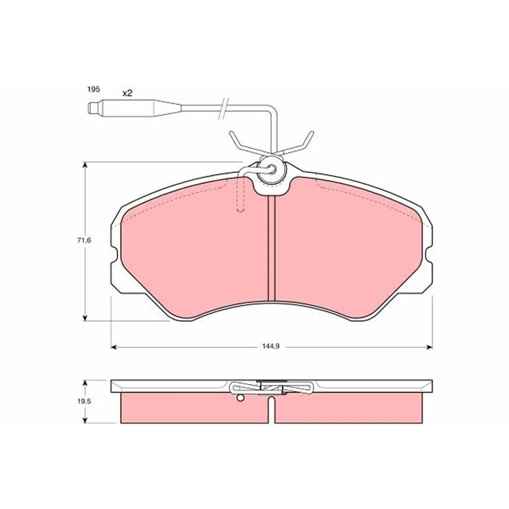 Set Placute Frana, Frana Disc TRW - GDB447
