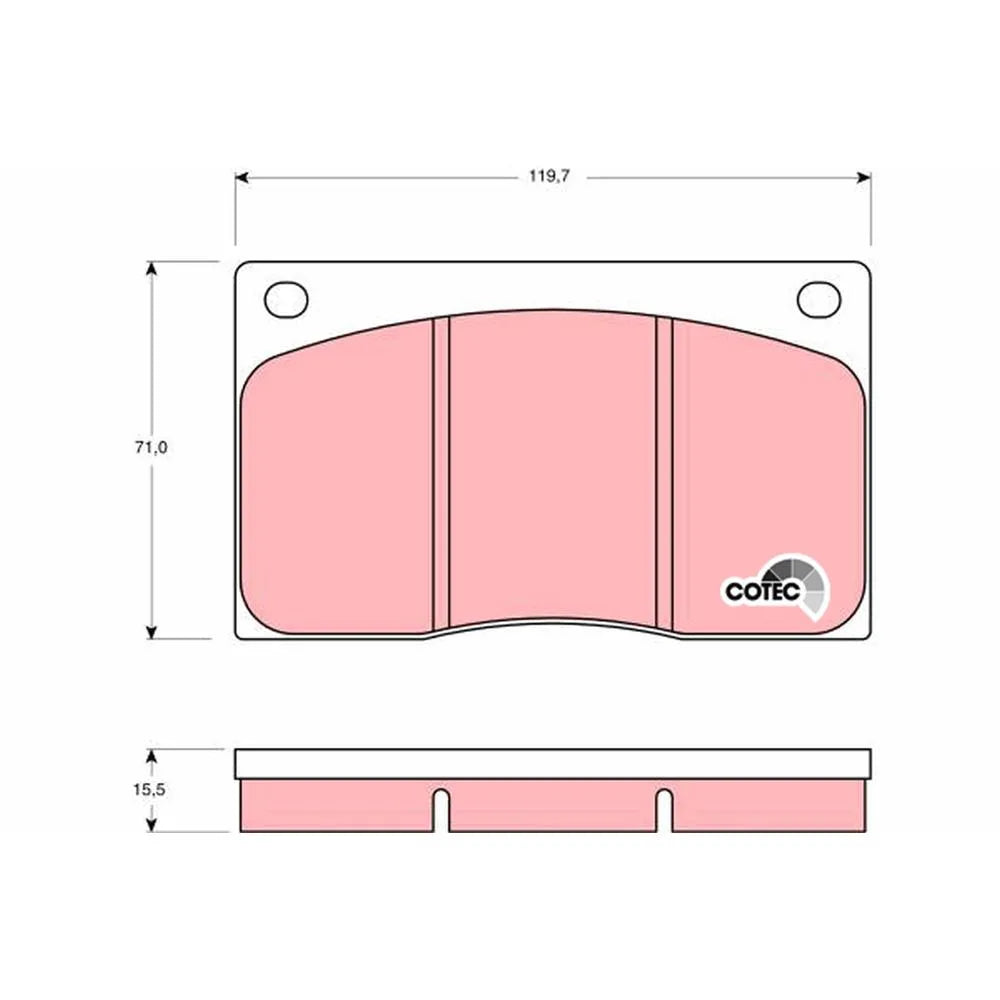 Set Placute Frana, Frana Disc TRW pentru Daimler 2 8/Coupe/Daimler/Landaulette/Limousine, Jaguar E Type/E Type 2 2/E Type Convertible/Xj/Xj Cupe - GDB