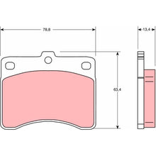 Placute Frana TRW pentru Daihatsu Cuore/Hijet Bus/Hijet/Sparcar Bus/Sparcar, Piaggio Porter/Porter Platou - GDB736
