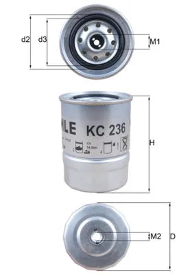 Filtru Combustibil Knecht pentru Nissan Bluebird/Bluebird Traveller/Cherry/Laurel/Patrol, Nissan Bluebird - KC236