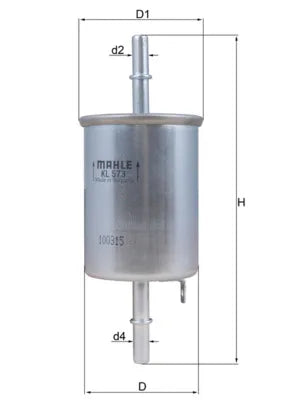 Filtru Combustibil Knecht 12 V 0.16 kg - KL 573