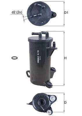 Filtru Combustibil Knecht pentru Honda Civic/Cr V/Hr V, Honda Civic Ix - KL 764D