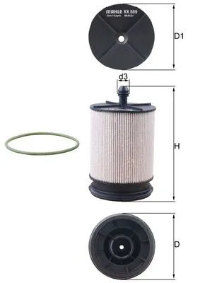 Filtru Combustibil Knecht pentru Toyota Auris - KX 569D
