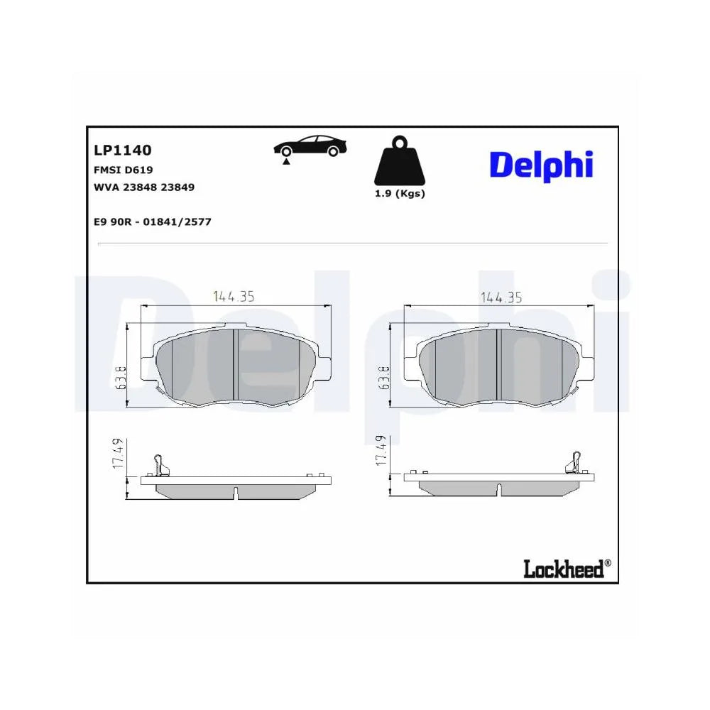 Placute Frana Delphi pentru Lexus Gs/Is/Is Sportcross/Sc, Toyota Supra - LP1140