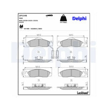Placute Frana Delphi pentru Daewoo Korando/Musso, Ssangyong Korando/Korando Autoturism/Korando Family/Musso/Musso Sports - LP1145