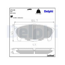 Placute Frana Delphi pentru Daihatsu Move - LP1149