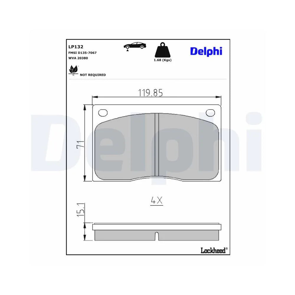 Placute Frana Delphi - LP132