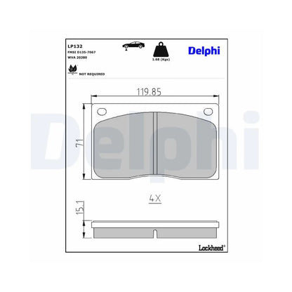 Placute Frana Delphi - LP132