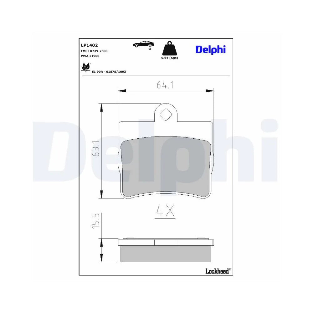 Placute Frana Delphi pentru Mercedes-Benz C Class/C Class T Model/E Class/Slk - LP1402
