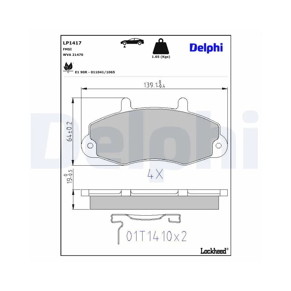 Placute Frana Delphi pentru Ford Transit Bus/Transit/Transit Platou/Transit Tourneo - LP1417