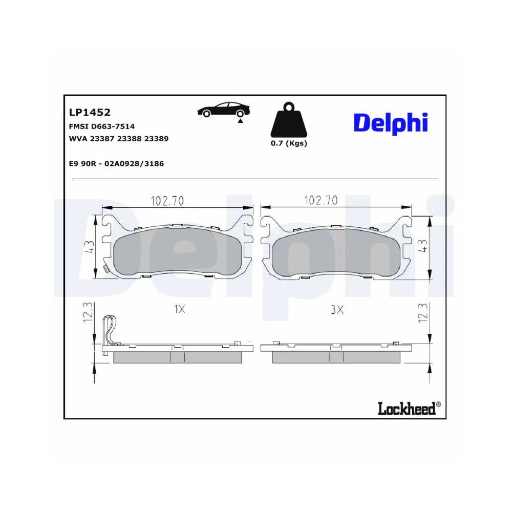 Placute Frana Delphi - LP1452